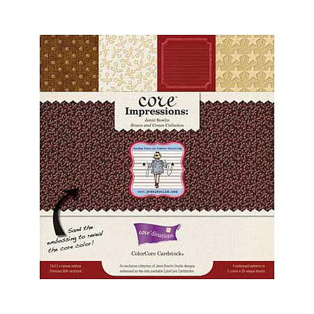 GX-CI-JBXB Zestaw papierów Core'Cordinations 30,5 x 30,5 cm- Brown and Cream Collection