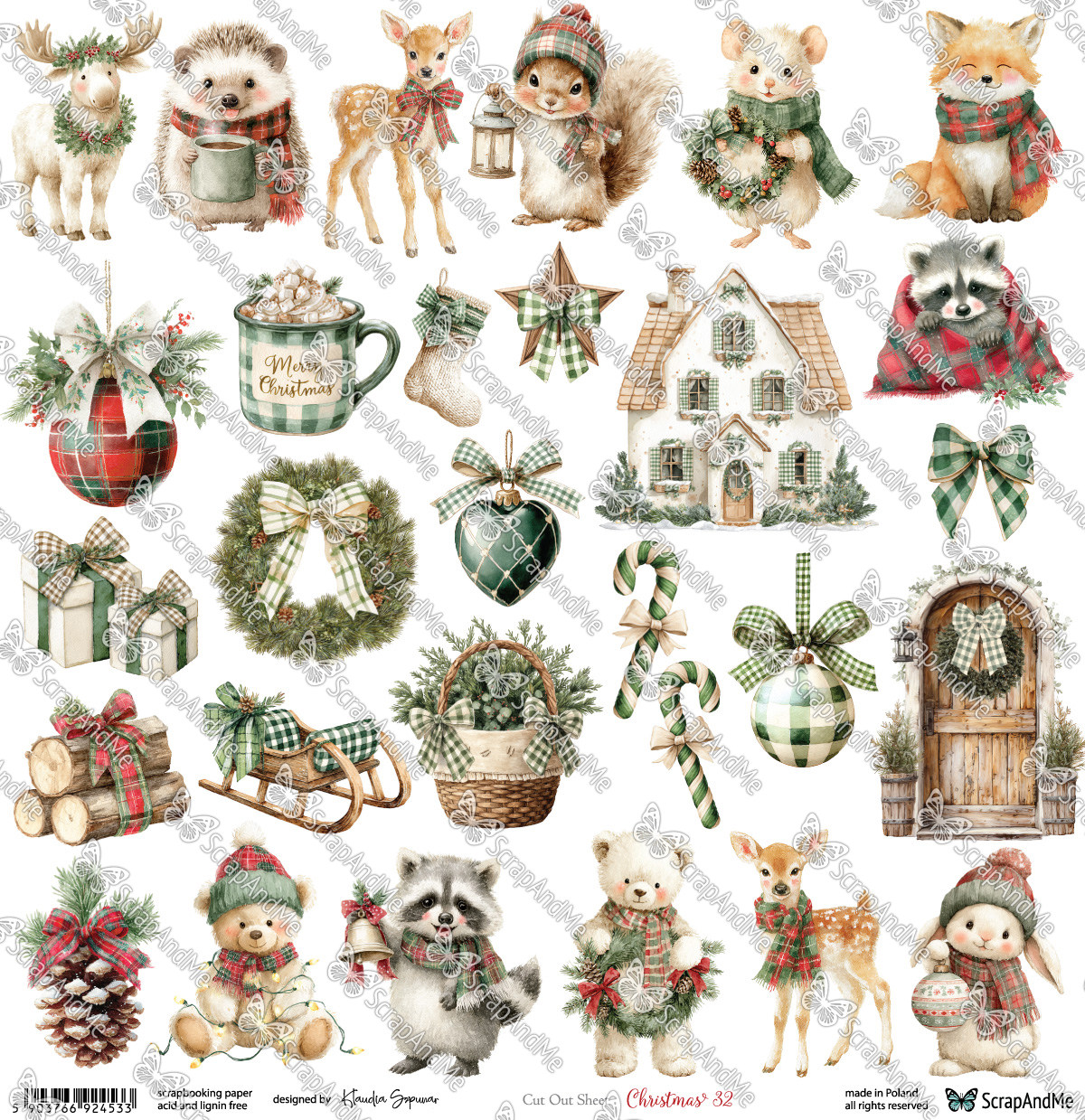CH-32 Christmas 32 - Arkusz Do Wycinania - ScrapAndMe