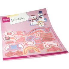COL1596 Wykrojniki Marianne Design Collectable -Happy Snowmen by Marleen -wesołe bałwanki