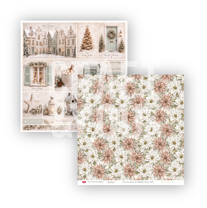 CPS-NC30-12 Duży zestaw/big set 30,5x30,5cm NATURAL CHRISTMAS Craft & You Design