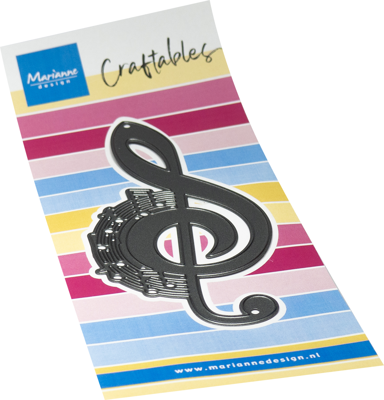 CR1743 Wykrojnik Marianne Design-Craftable -Music treble-klucz wiolinowy