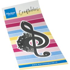 CR1743 Wykrojnik Marianne Design-Craftable -Music treble-klucz wiolinowy