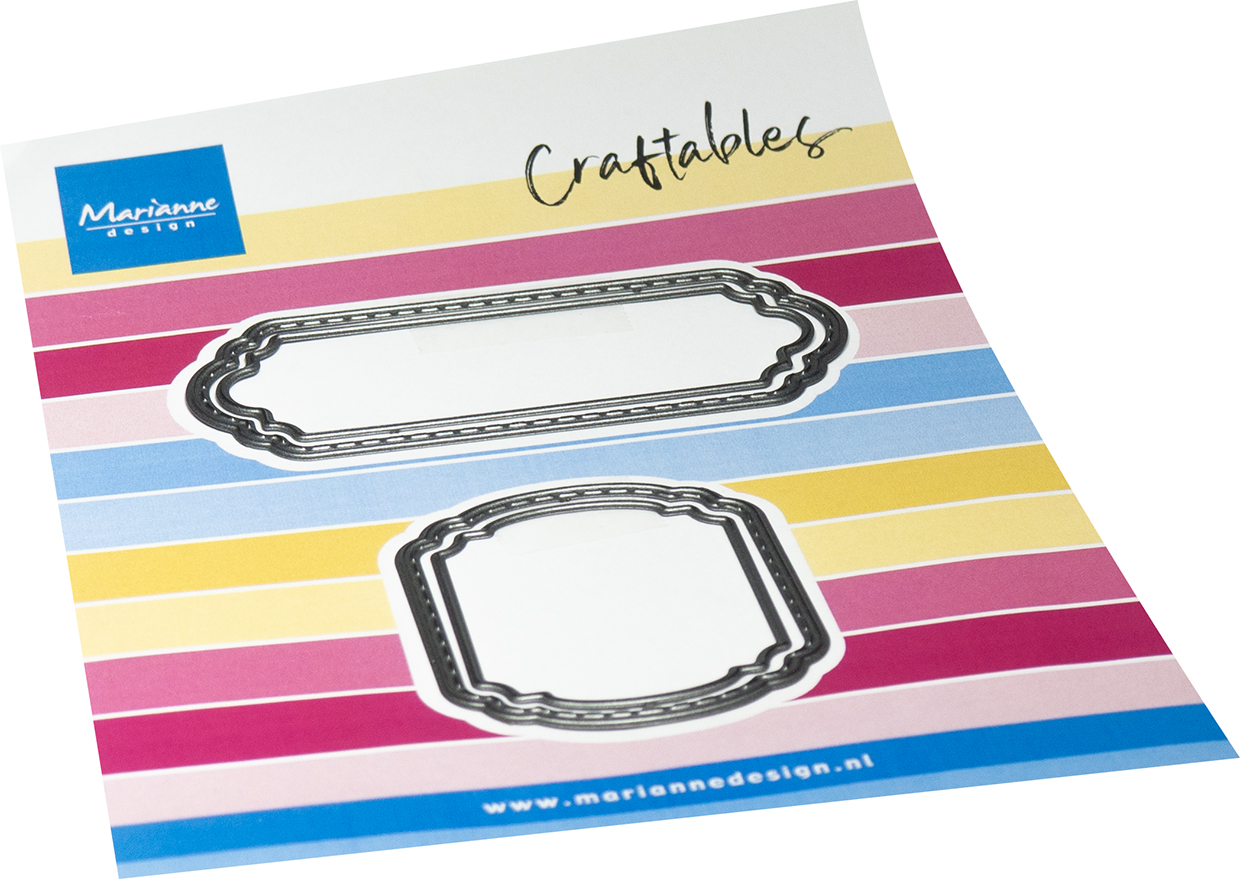 CR1744 Wykrojnik Marianne Design-Craftable -Fancy labels-ozdobne etykiety