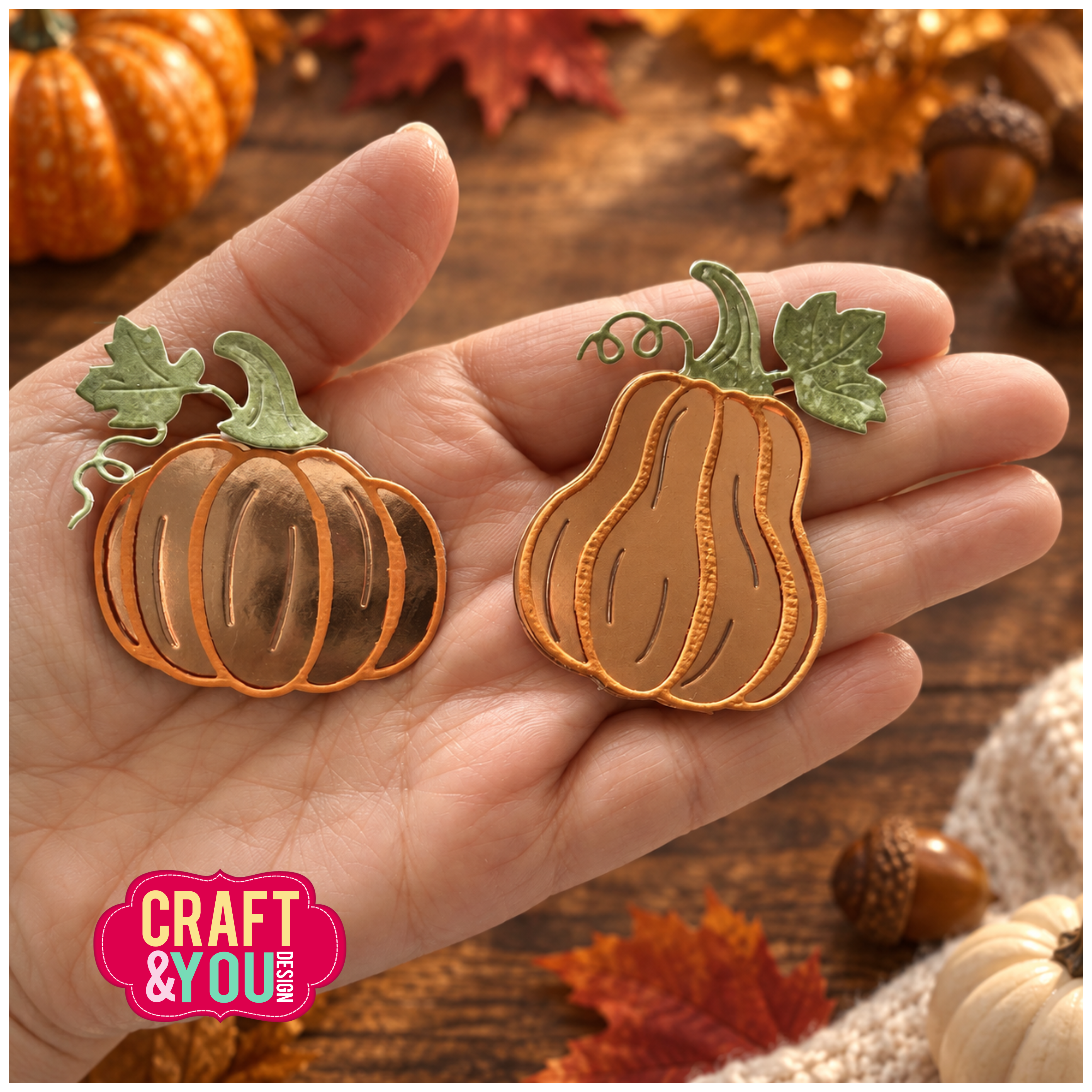CW424 Wykrojnik /Die Two Pumpkins/ dynie Craft&You Design