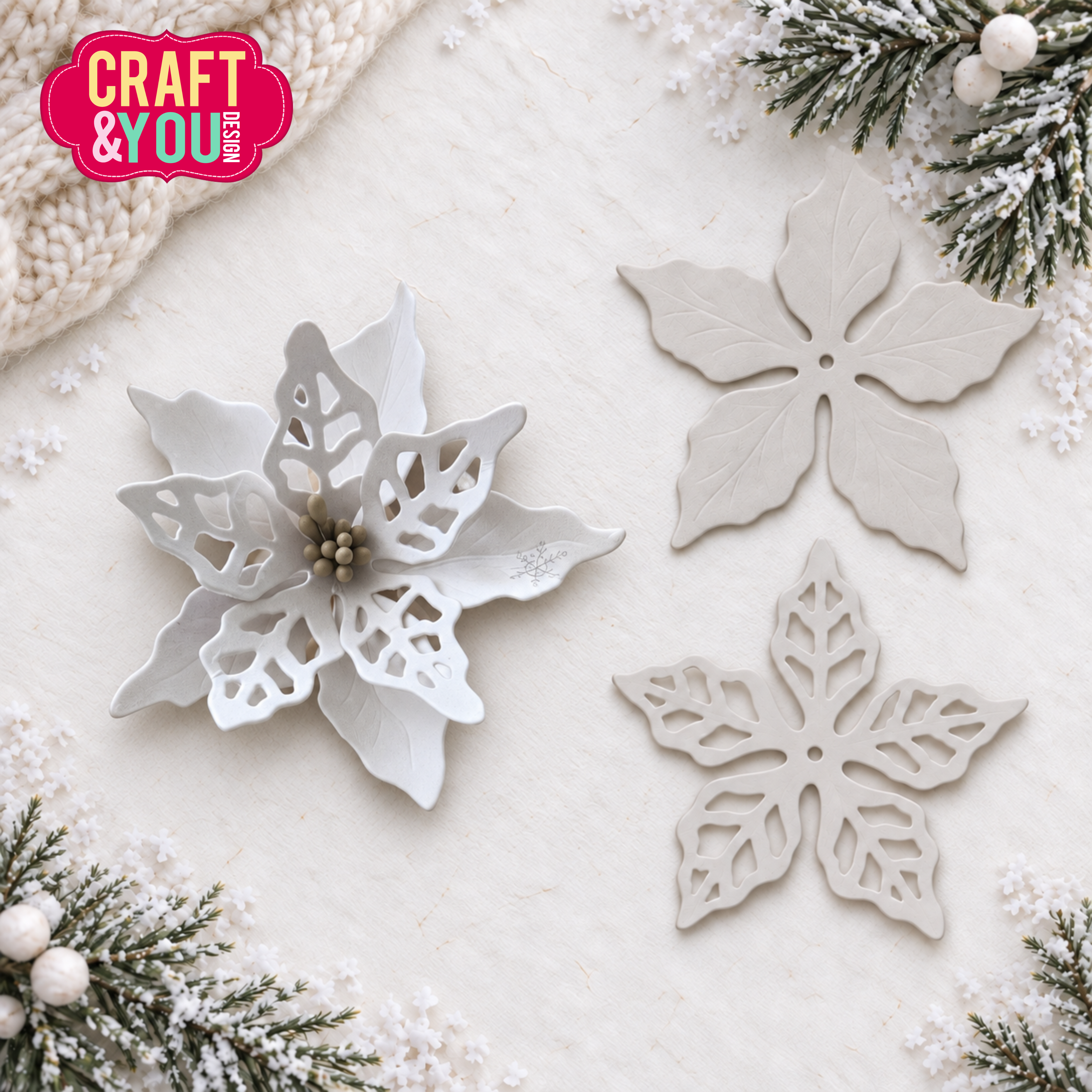 CW428 Wykrojnik /Die Poinsettia 1 by Magda Craft&You Design