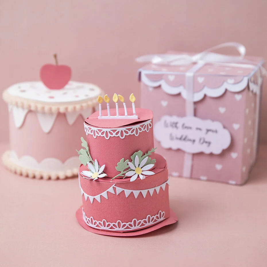 Wykrojnik Sizzix Thinlits Plus Die Cake Pop-Up -tort przestrzenny (664356)