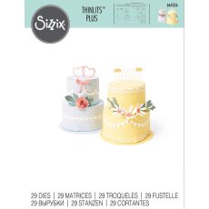 Wykrojnik Sizzix Thinlits Plus Die Cake Pop-Up -tort przestrzenny (664356)