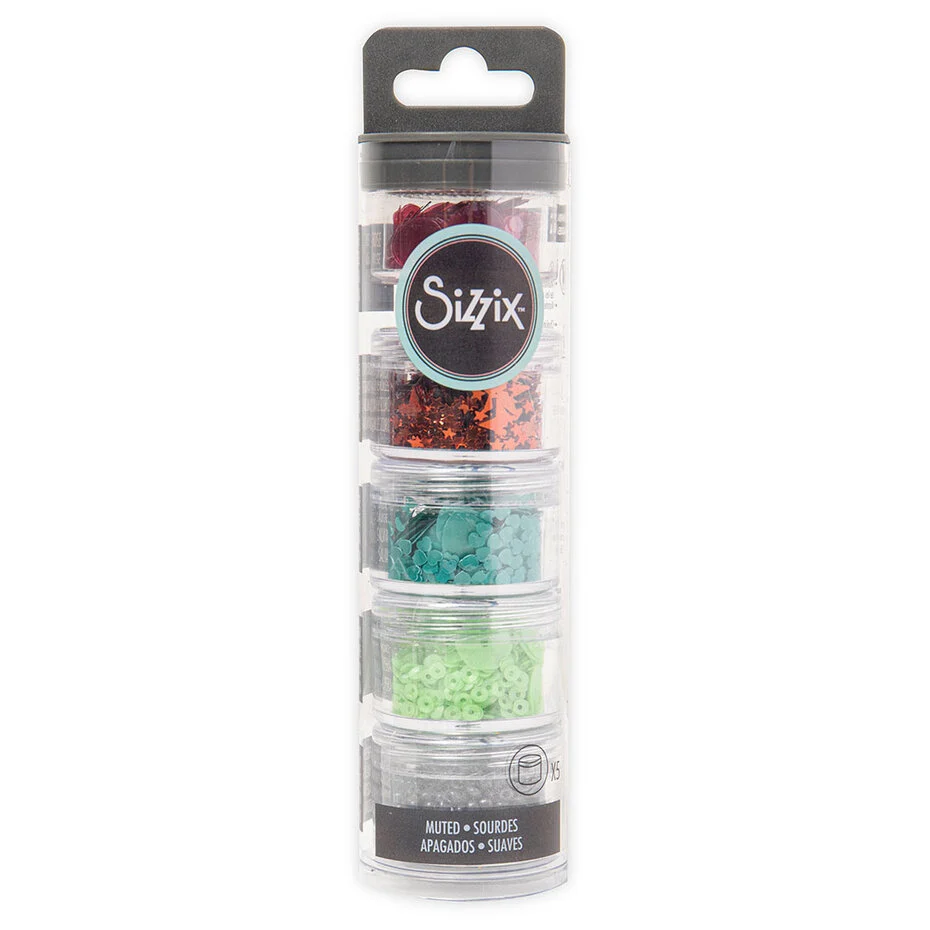 Cekiny i koraliki Muted Sizzix • 5szt x5g (665689)