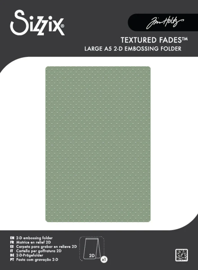Folder do embossingu Sizzix 2D Texture Fades format A5 Embossing Folder Vault Dots by Tim Holtz - wypukłe kropki (667253)