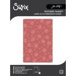 Folder do embossingu Sizzix 2D Texture Fades format A5 Embossing Folder Vault Holly Poinsettia by Tim Holtz - gwiazda betlejemska (667252)