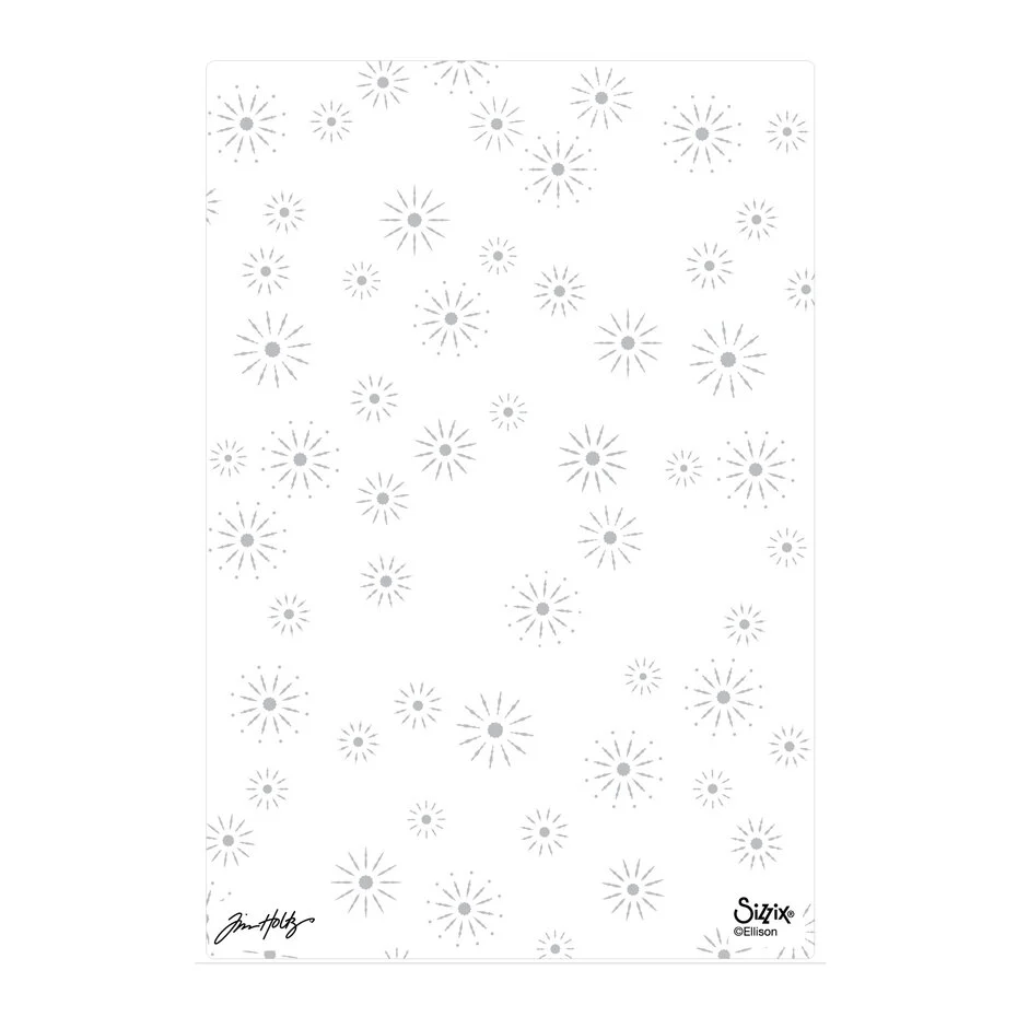 Folder do embossingu Sizzix 2D Texture Fades format A5 Embossing Folder Vault Sparkle Stars by Tim Holtz - gwiazdki (667250)