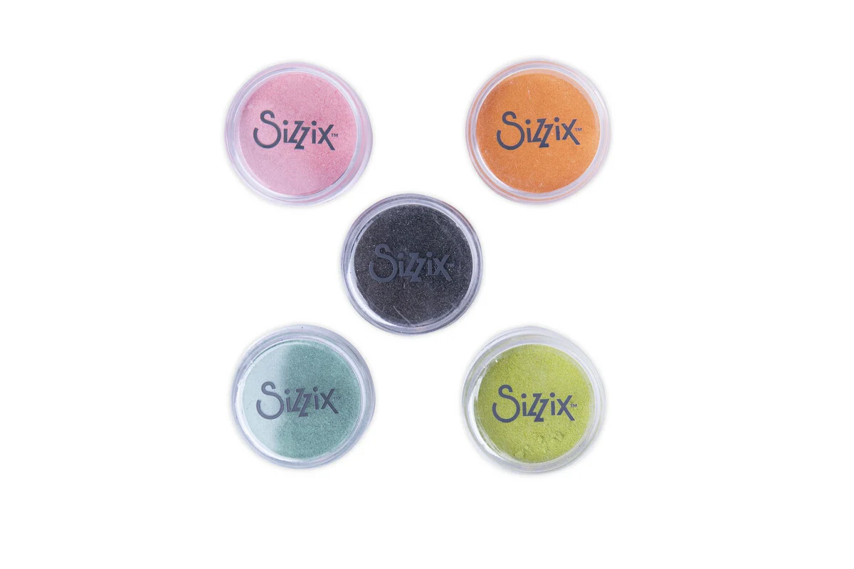Pudry do embossingu Sizzix –Opaque Embossing Powder Muted, 5 × 12 g (665688)