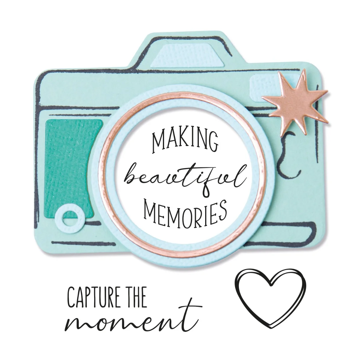 Stemple i wykroniki Sizzix •Framelits Die Set 6PK w/4PK Stamps - Memory Maker -aparat foto (665657)