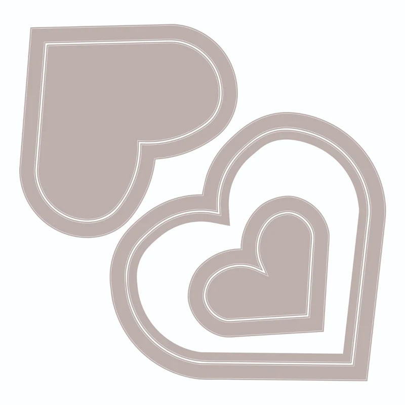 Wykrojnik Sizzix Framelits Die Set 6PK - Heart Frames by Olivia Rose- ramki serca 6szt (665661)