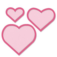 Wykrojnik Sizzix Framelits Die Set 6PK - Heart Frames by Olivia Rose- ramki serca 6szt (665661)