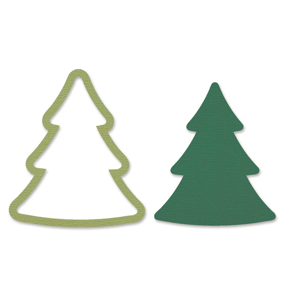 Wykrojnik Sizzix •Sizzix Framelits Die Set 2PK - Tree -choinka 2szt (665255)