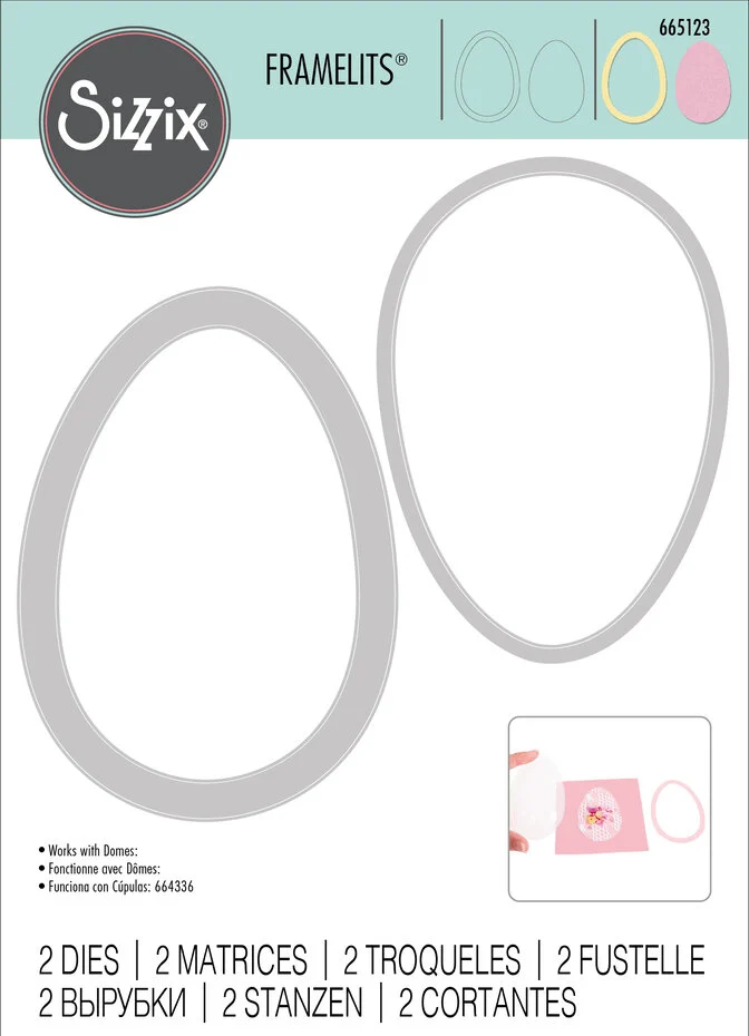 Wykrojnik Sizzix •Sizzix Framelits Die Set 2PK - Egg/Ballon -jajko/balon 2szt (665123)