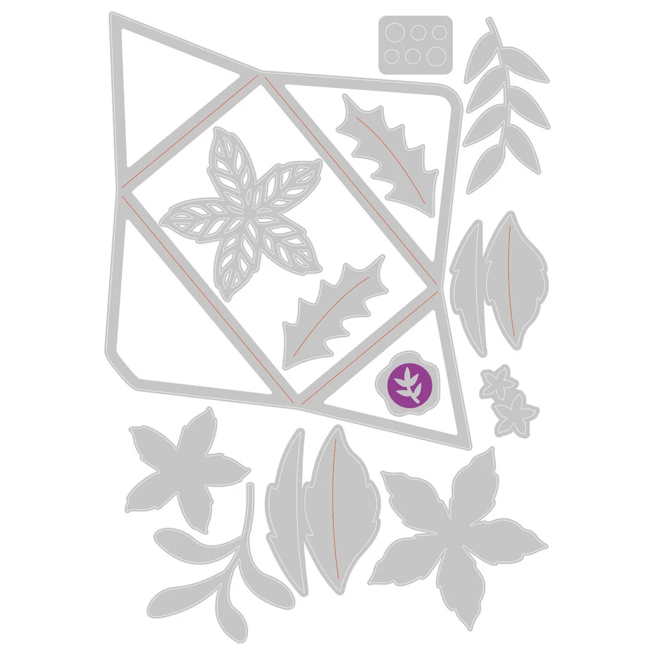 Wykrojnik Sizzix Thinlits Die by Lisa Jones Festive Envelope -koperta (665946)