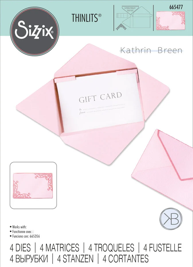 Wykrojnik Sizzix Thinlits Die by Kath Breen Box, Envelope #2 (4pcs) - koperta,pudełko (665477)