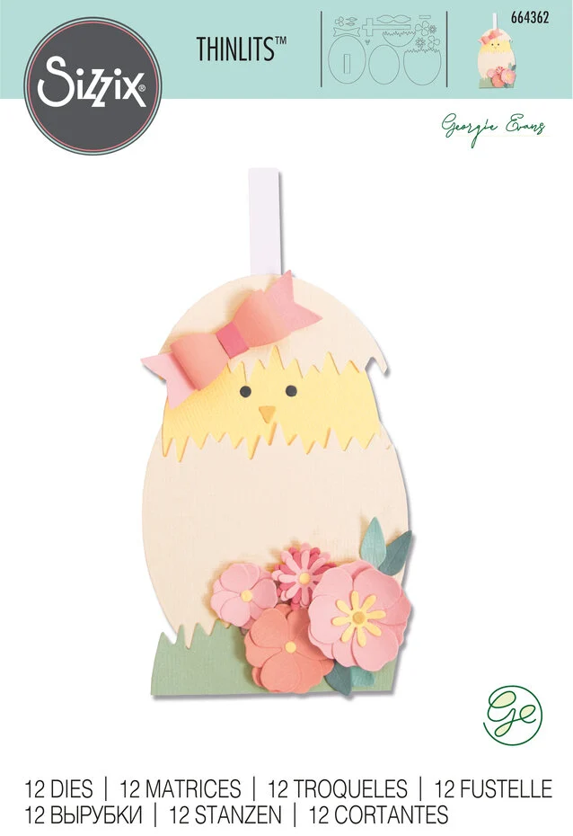 Wykrojnik Sizzix •Thinlits Die by Georgie Evans Hatching Egg - pisklę (664362)