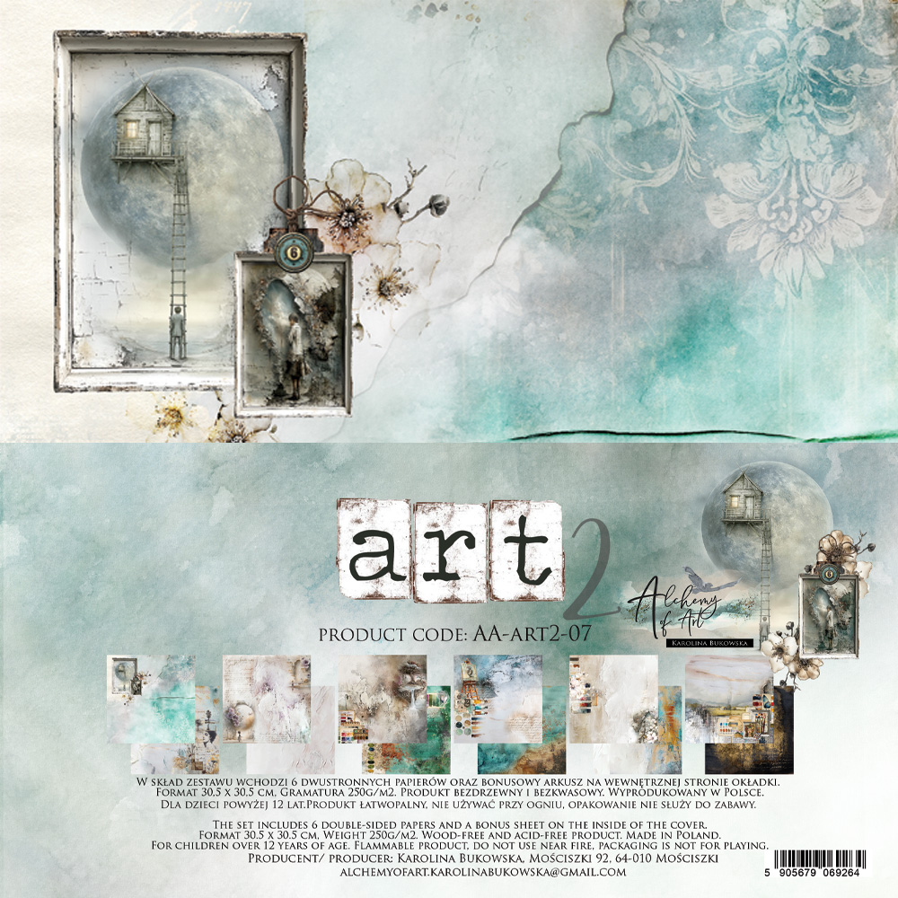 AA-ART2-07 Alchemy of Art- 12x12'' -Zestaw papierów do scrapbookingu ART 2