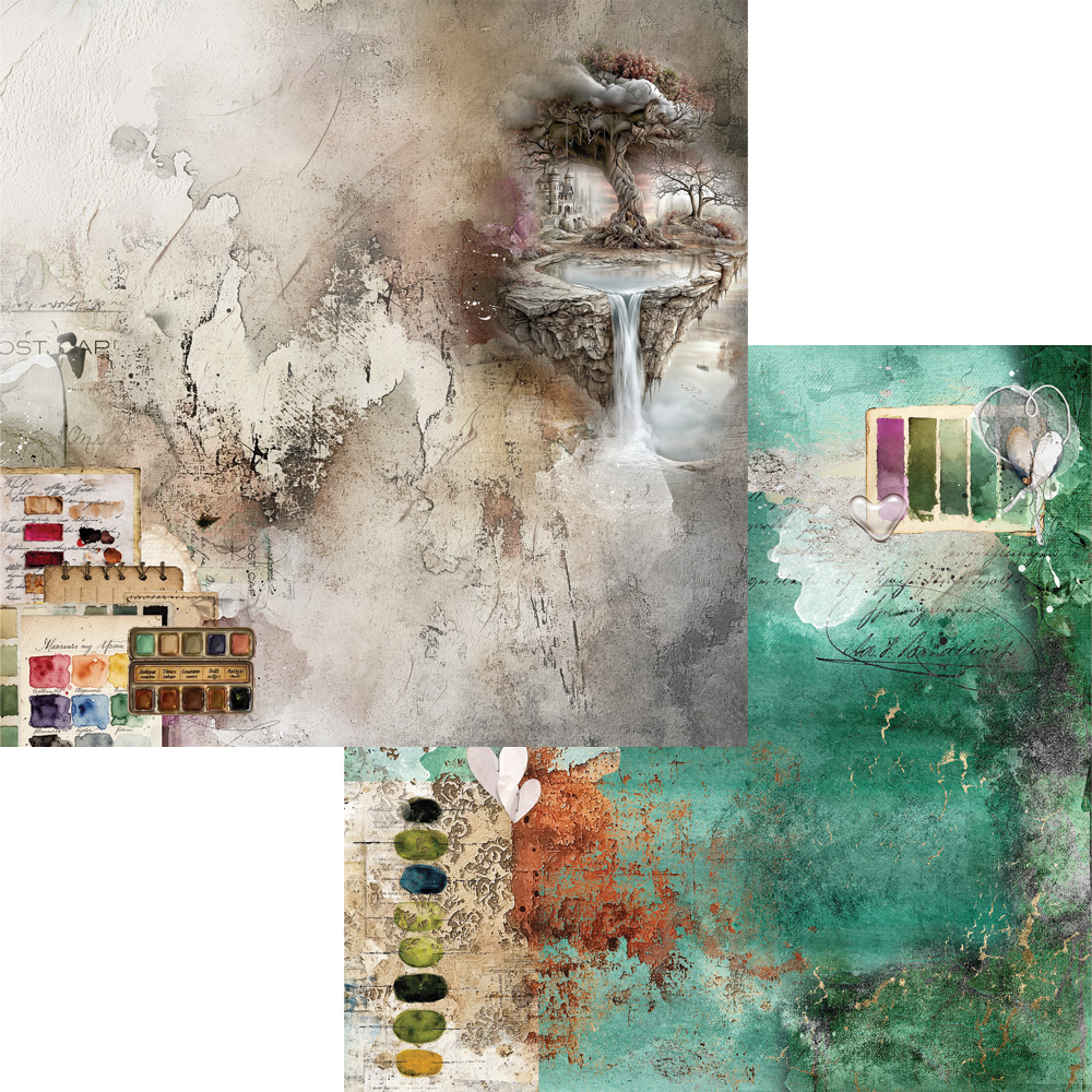 AA-ART2-07 Alchemy of Art- 12x12'' -Zestaw papierów do scrapbookingu ART 2