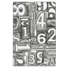 Folder wytłaczający Sizzix 3-D Texture Fades by Tim Holtz A5 Numbered -cyfry (667081)