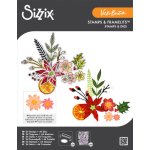 Stemple i wykrojniki Sizzix – Winter Florals by Vicki Boutin, 24 stemple + 44 wykrojniki Framelits (667192)