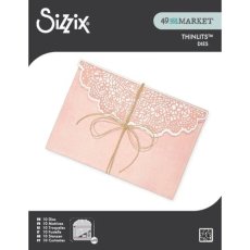 Wykrojniki Sizzix • Thinlits Die Set Laced Folio by 49 and Market 10pcs (667014)