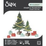 Wykrojnik i stemple zestaw A5 Sizzix • Clear Stamp Set with Framelits Trees and Trinkets by 49 and Market 32szt (667013)