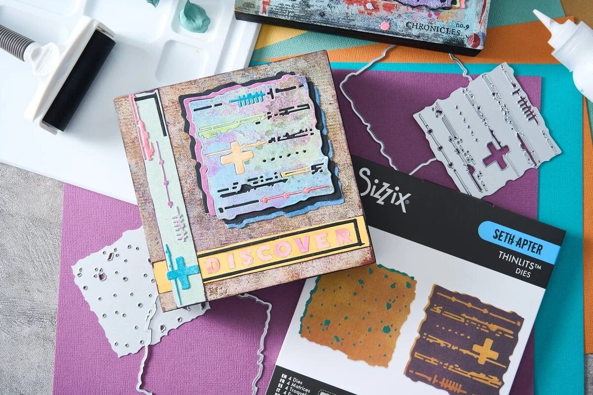 Wykrojnik Sizzix •Thinlits Die by Seth Apter Paper Cutz #1 (4pcs) (667023)