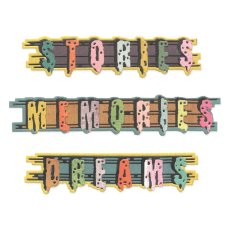 Wykrojnik Sizzix •Thinlits Die by Seth Apter Word Wafers #2 (24szt) (667021)