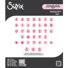 Wykrojnik Thinlits Die Alphabet Beads (34pcs) by Letters by Shells - alfabet (667199)