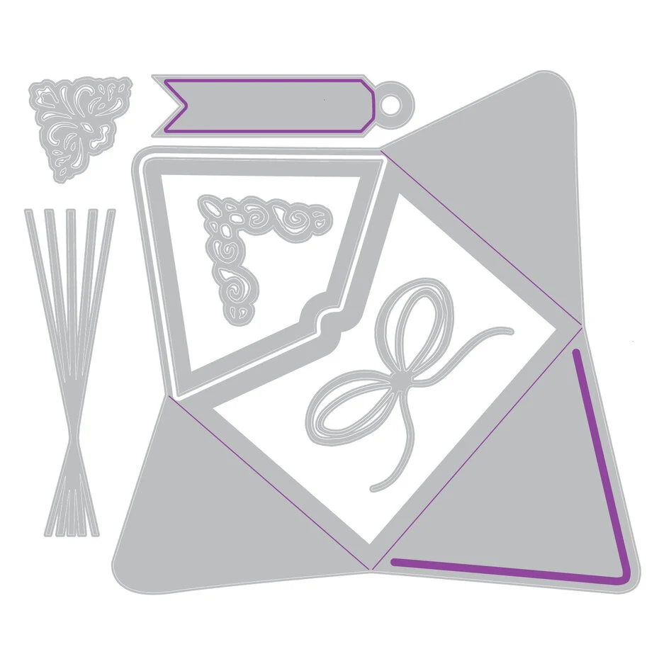 Wykrojniki Sizzix Thinlits Die First Class Mail (7pcs) by Vicki Boutin - koperta (667197)