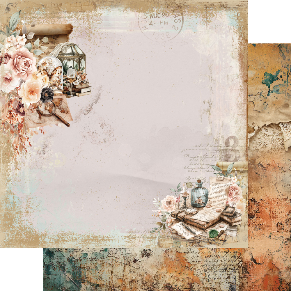 AA-ITB-07 Alchemy of Art- 12x12'' -Zestaw papierów do scrapbookingu In the Library