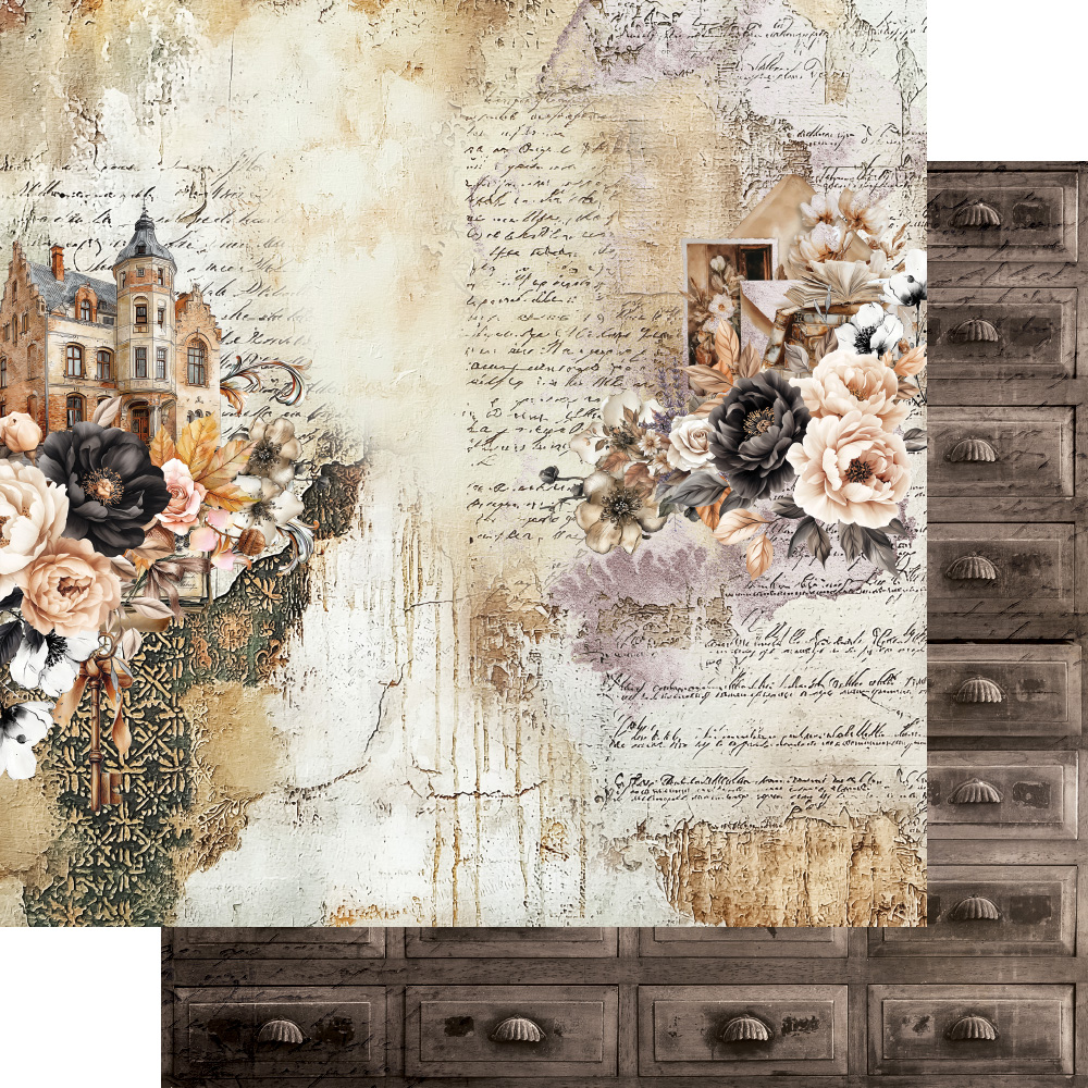 AA-ITB-07 Alchemy of Art- 12x12'' -Zestaw papierów do scrapbookingu In the Library
