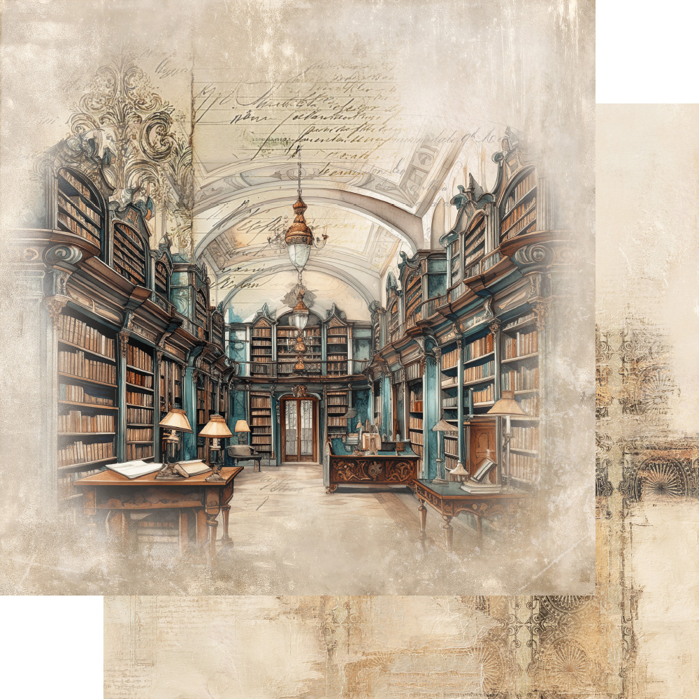 AA-ITB-07 Alchemy of Art- 12x12'' -Zestaw papierów do scrapbookingu In the Library