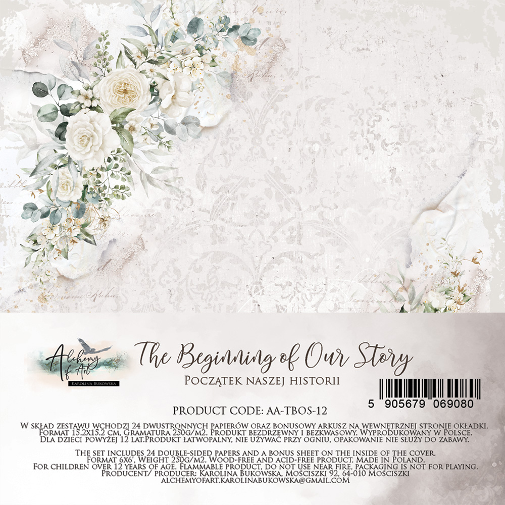 AA-TBOS-12 Alchemy of Art - 6x6'' - zestaw papierów The Beginning of Our Story