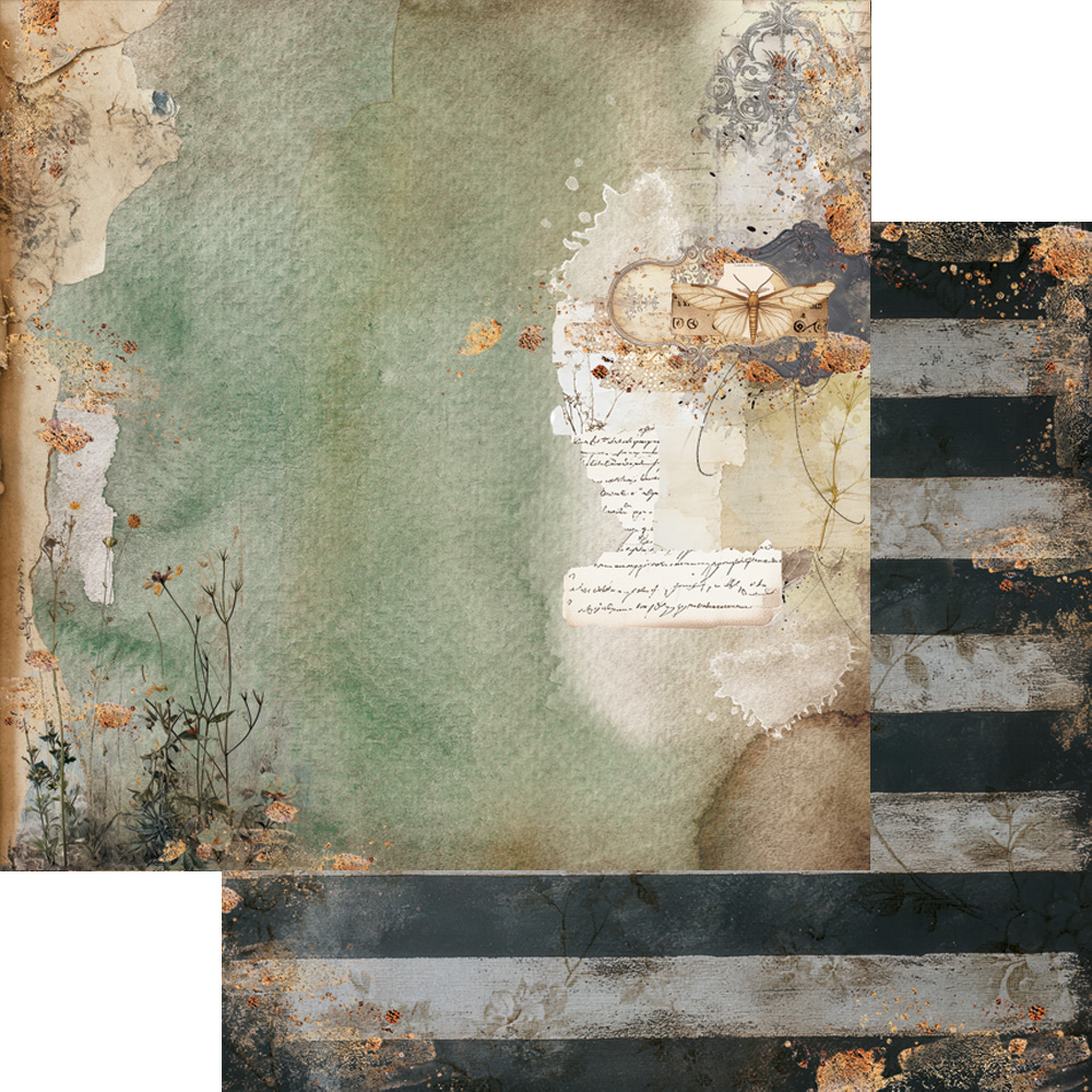 AA-VB-07 Alchemy of Art- 12x12'' -Zestaw papierów do scrapbookingu Vintage Botanical