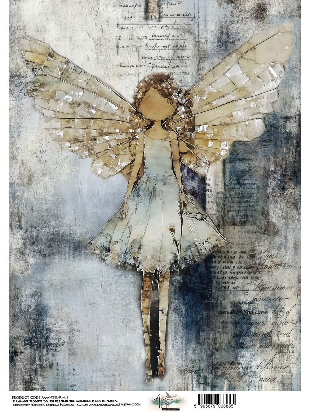 AA-ANGEL-RP-01 Papier ryżowy A4 - Alchemy of Art -Angel 01