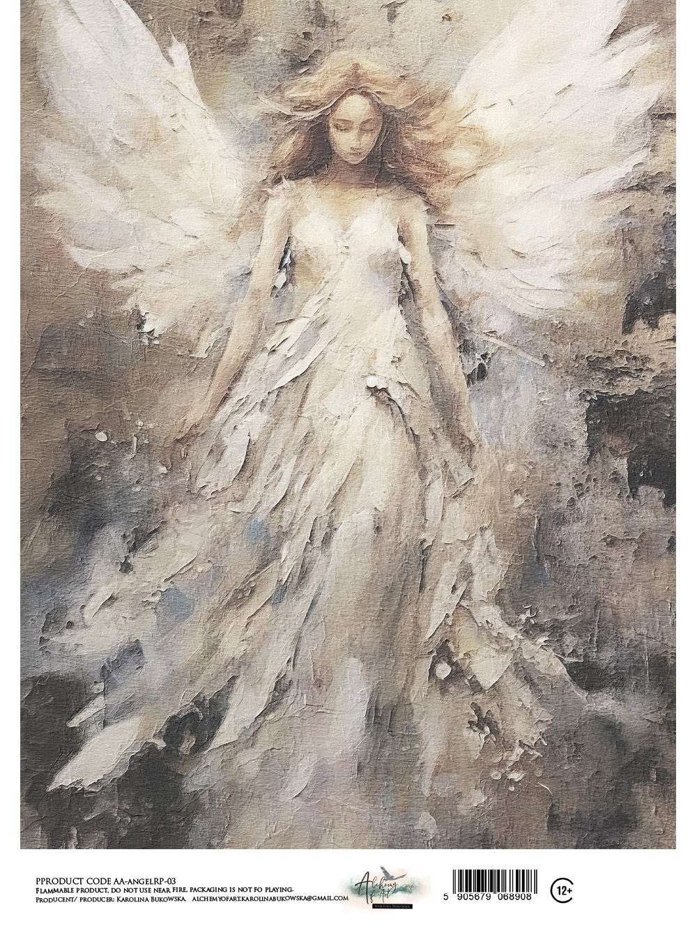 AA-ANGEL-RP-03 Papier ryżowy A4 - Alchemy of Art -Angel 03