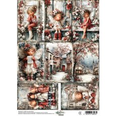 AA-MOD-RP-05 Papier ryżowy  A4 - Alchemy of Art  - The Magic of December