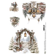 AA-MOD-RP-09 Papier ryżowy  A4 - Alchemy of Art  - The Magic of December