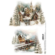 AA-MOD-RP-10 Papier ryżowy  A4 - Alchemy of Art  - The Magic of December