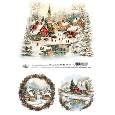 AA-MOD-RP-12 Papier ryżowy  A4 - Alchemy of Art  - The Magic of December