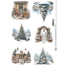 AA-MOD-RP-13 Papier ryżowy  A4 - Alchemy of Art  - The Magic of December