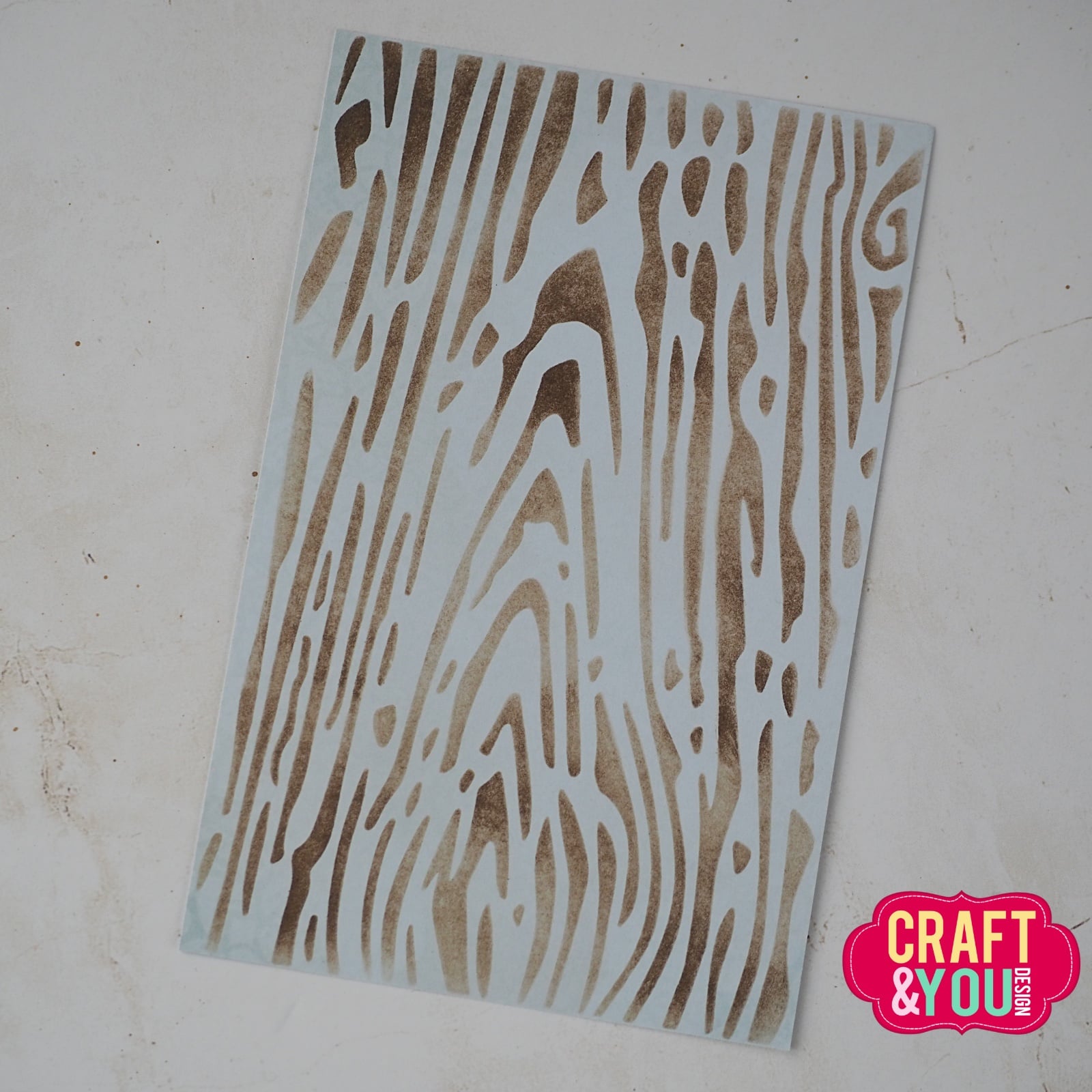 SC024 Stencil / Maska -Wood Graine / Słoje- Craft & You Design