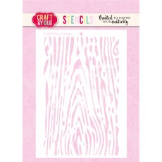 SC024 Stencil / Maska -Wood Graine / Słoje- Craft & You Design