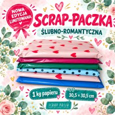 SP1-01 SCRAP - PACZKA nr 1 - ŚLUBNO-ROMANTYCZNA 1kg  Craft & You Design