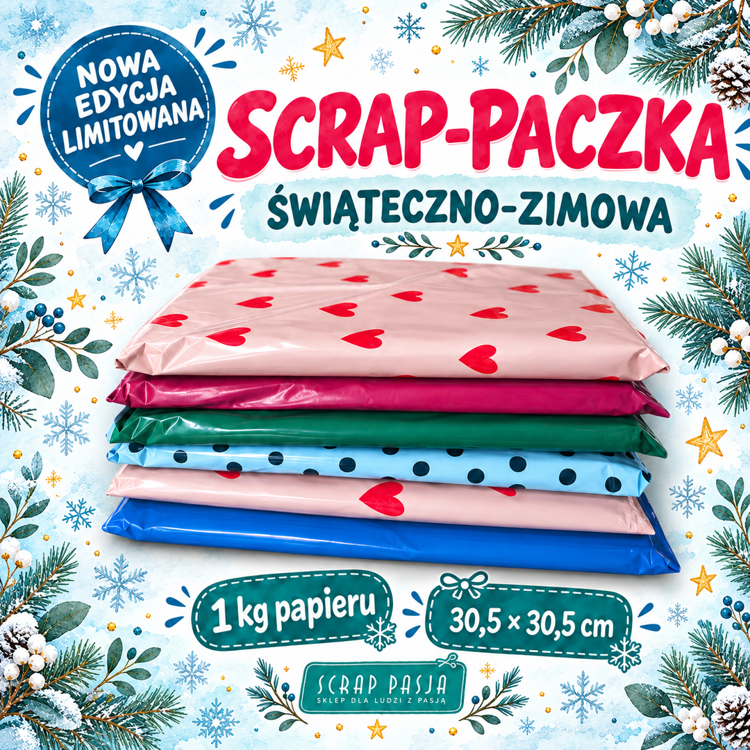 SP1-02 SCRAP - PACZKA nr 2 - ŚWIĄTECZNO-ZIMOWA 1kg Craft & You Design